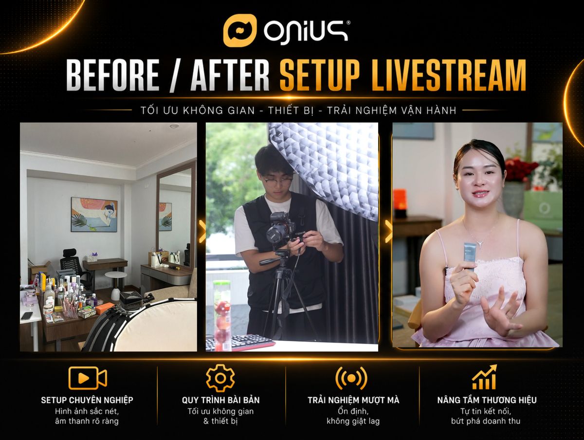 Trước và sau setup livestream — Chị Thảo, YOLO Life Group